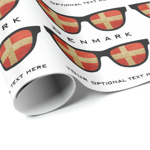 Danish Shades custom text & colour gift wrap