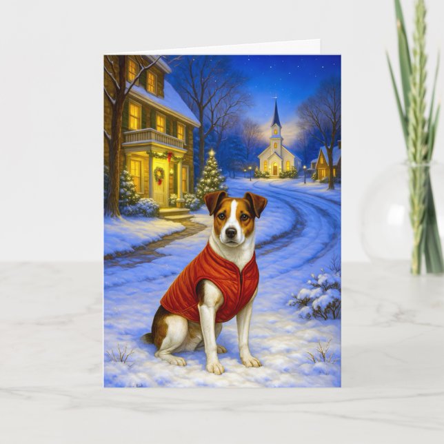 Danish-Swedish Farm Dog Holiday Card (Front)