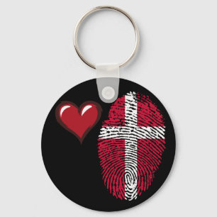 Danish touch fingerprint flag keychain