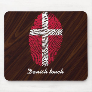 Danish touch fingerprint flag mouse pad