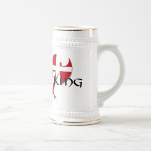 Danish Viking Denmark flag Axe Beer Stein
