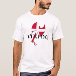Danish Viking Denmark flag Axe T-Shirt