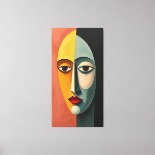 Danishq Expressions Vibrant Minimalist Faces Canvas Print