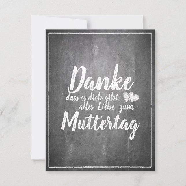 Danke, dass es Dich gibt - Muttertag - Kreidetafel (Front)
