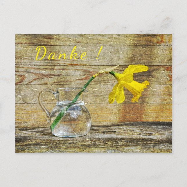 Danke mit einer Narzisse Postcard (Front)