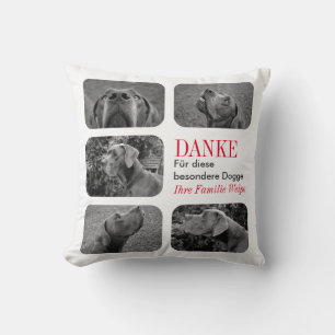 Danke sagen mit queerformat Fotos Throw Pillow