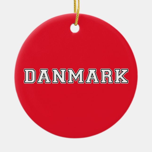 Danmark Ceramic Ornament (Front)