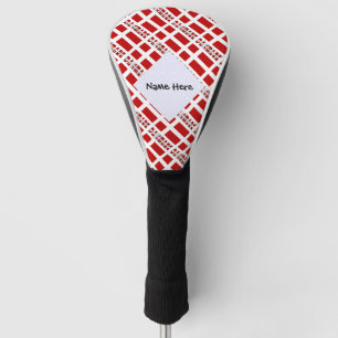 Danmark Dannebrog Tiled Personalized Golf Head Cover
