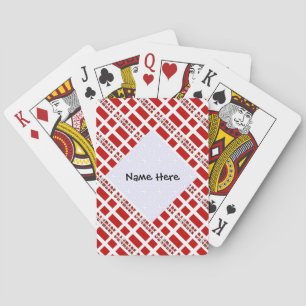 Danmark og Dannebrog Tiled with Your Name Playing Cards