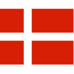 Dannebrog Photo Sculpture Ornament<br><div class="desc">The national flag of Denmark,  Dannebrog,  is red with a white Scandinavian cross that extends to the edges of the flag.</div>