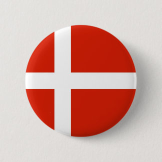Dannebrog; The Official Flag of Denmark 2 Inch Round Button
