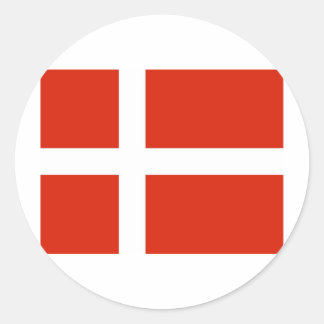 Dannebrog; The Official Flag of Denmark Classic Round Sticker