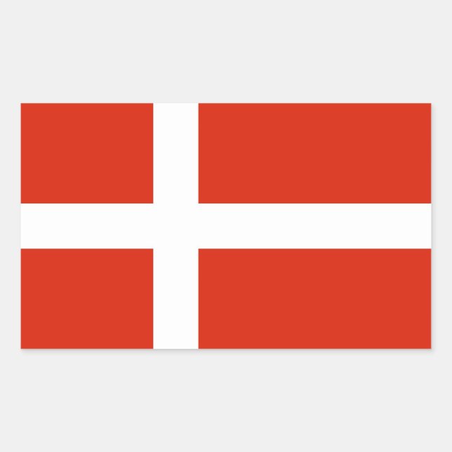Dannebrog; The Official Flag of Denmark Sticker (Front)