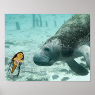 Danni la Sirène et son ami lamantin Affiche