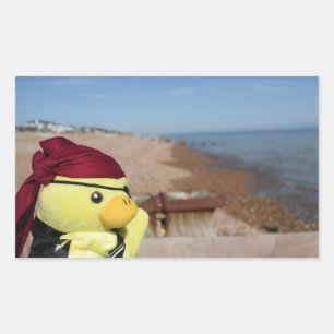 Danny Duck le pirate Sticker rectangulaire
