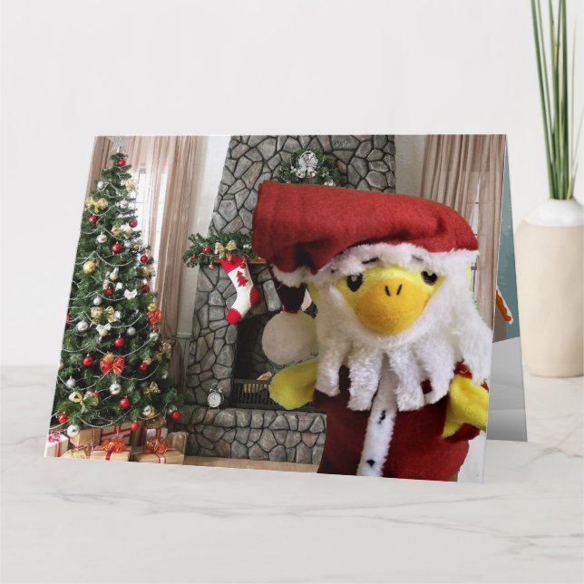 Danny Duck Santa Christmas Card (Front)