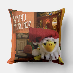 Danny Duck Santa Christmas Throw Pillow
