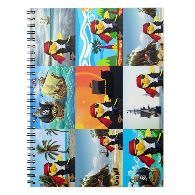 Danny Duck the Pirate Collage Notebook (Front)