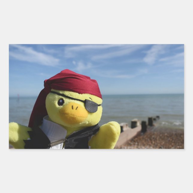 Danny Duck the Pirate Rectangular Sticker (Front)