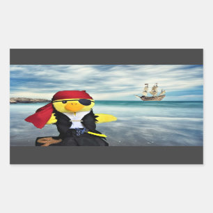 Danny Duck the Pirate Rectangular Sticker