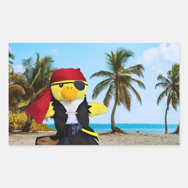 Danny Duck the Pirate Rectangular Sticker (Front)
