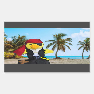 Danny Duck the Pirate Rectangular Sticker