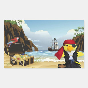 Danny Duck the Pirate Rectangular Sticker