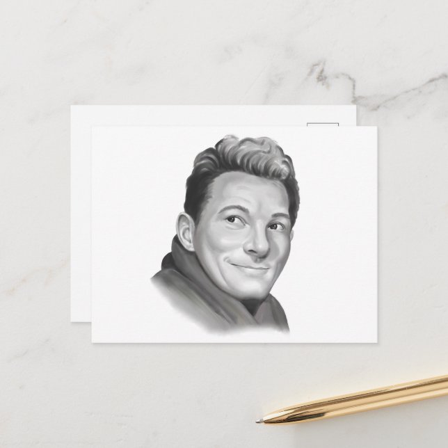 Danny Kaye Postcard (Front/Back In Situ)