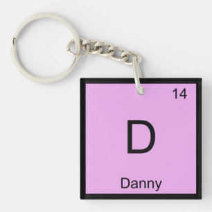 Danny Name Chemistry Element Periodic Table Keychain