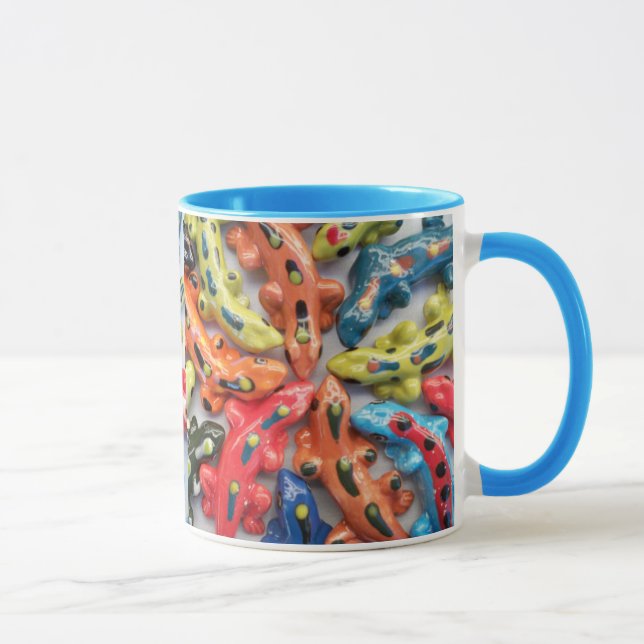 "Danny's Lizard Fiesta" en céramique Lizard Mug -  (Droite)