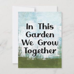 Dans Ce Jardin, Nous Augmentons Carte De Voeux