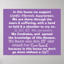 Dans cette maison - Poster sur la fibrose kystique