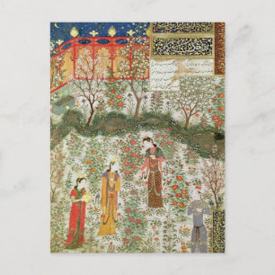 Dans la carte postale du jardin