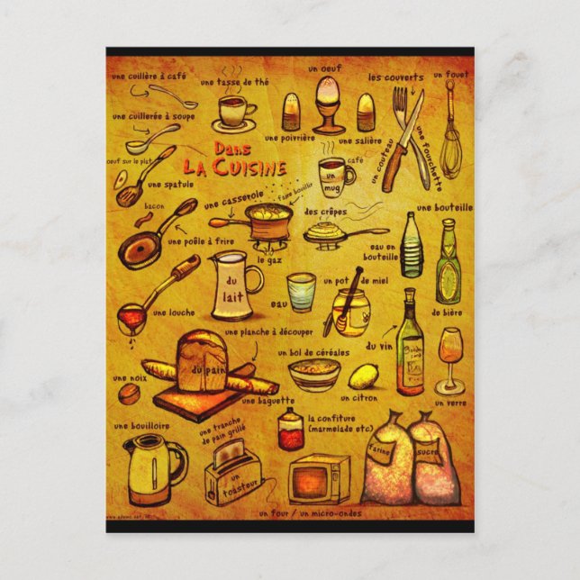 Dans La Cuisine - carte vocale française (Devant)