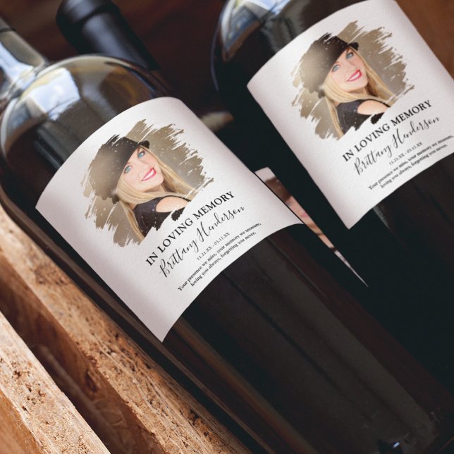 Dans la mémoire aimante | Photo | Étiquette du vin (Créateur téléchargé)
