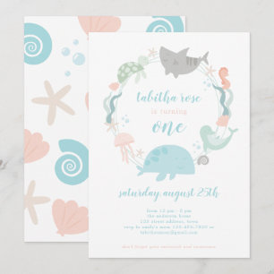 Dans La Mer Invitation D'Anniversaire