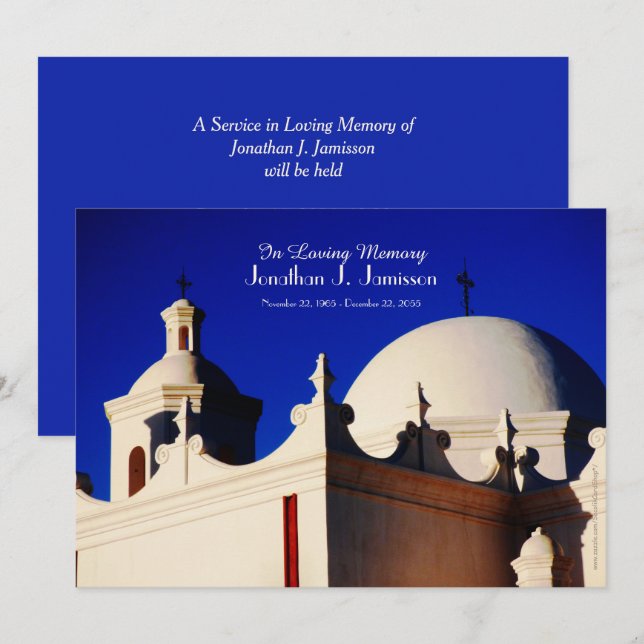 Dans l'amour du service de mémoire Invitation Égli (Devant / Derrière)