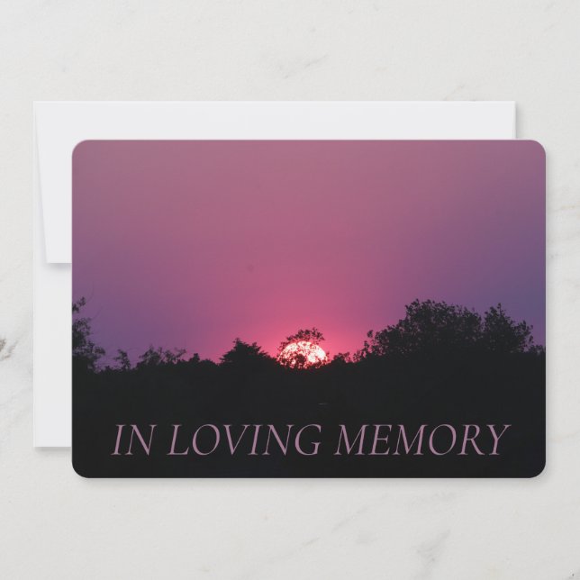 Dans l'amour Mémoire rose Sunset Invitation (Devant)
