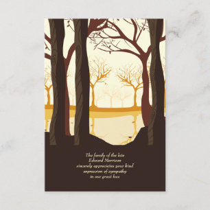 Dans Le Carte de remerciements De Bois Bereavement