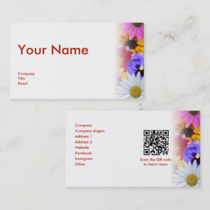 Dans le Carte de visite de fleurs