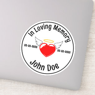 Dans le coeur de la mémoire aimée - Sticker en vin