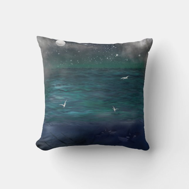 Dans le coussin orienté d'océan sous-marin (Recto)