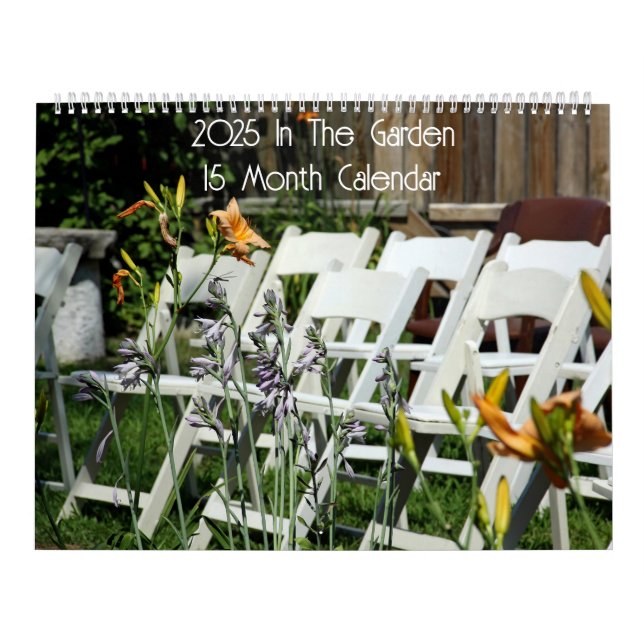 Dans Le Jardin Calendrier Fleur 15 Mois (Protection)