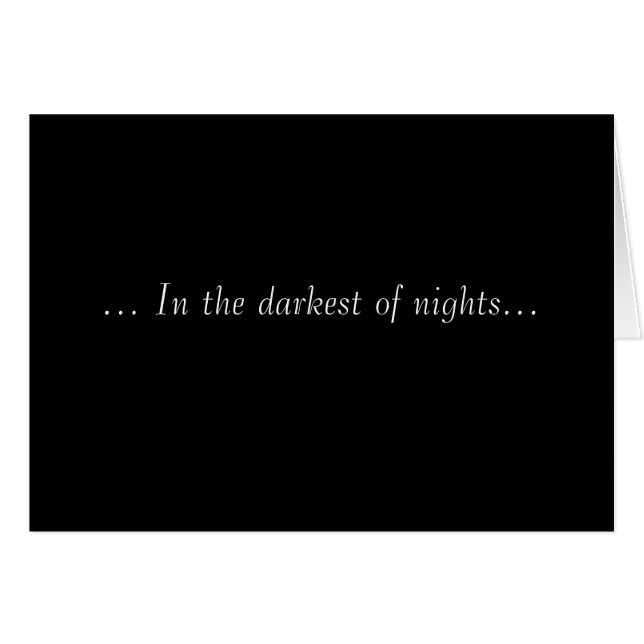 … Dans le plus foncé des nuits… (Devant horizontal)