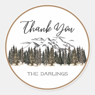 Dans les montagnes Favor Sticker