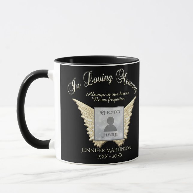 Dans Love Memory Photo Memorial Mug (Gauche)