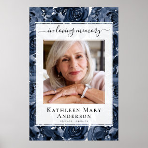 Dans Loving Memory Photo Roses Affiche de bienvenu