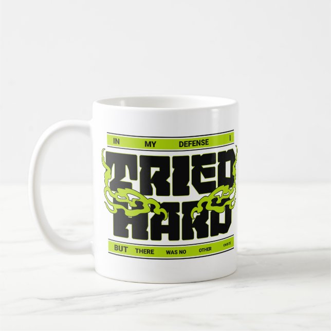 'Dans ma défense' Mème Drôle Dit Mug Cadeau (Gauche)