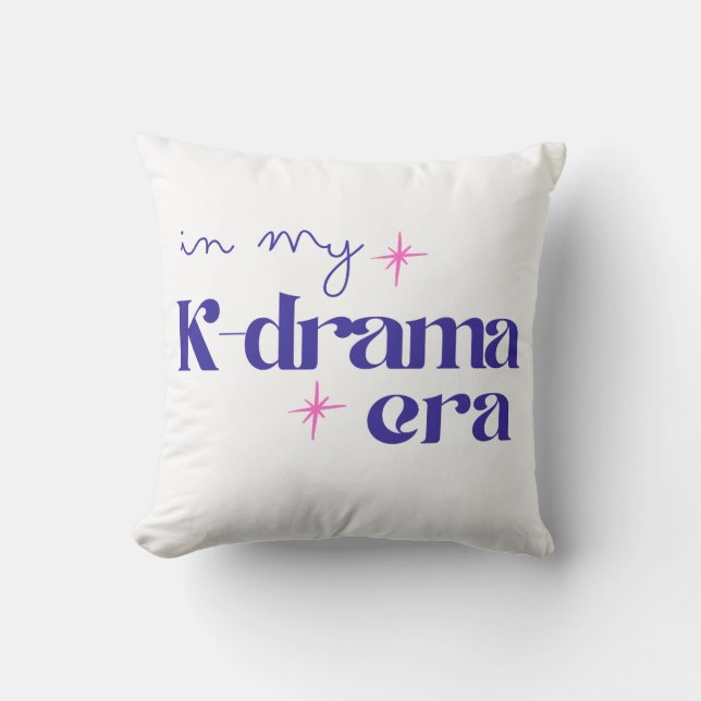Dans ma période Kdrama typographie moderne Coussin (Recto)