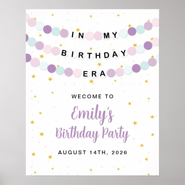 Dans Mon Anniversaire Affiche de bienvenue de fête (Devant)